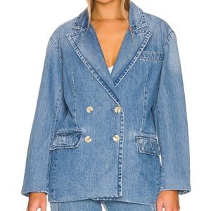 Something Navy Denim Blazer